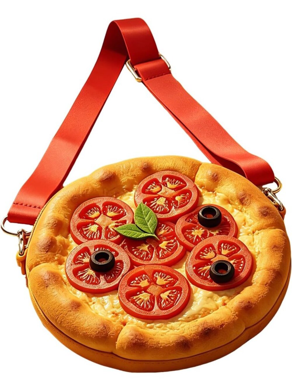Toddler Girls Funny 6-inch Pizza Shape Sling Bag with Adjustable Strap